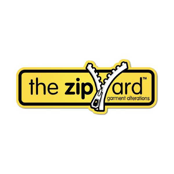 A square image of Zipyard's logo in yellow, black and white. There is white zip that's been shaped to create the 'Y' of the brand name.